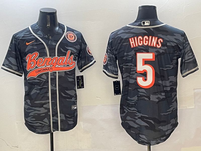 Men Cincinnati Bengals #5 Hiccins Camo Joint Name 2025 Nike Limited NFL Jersey style 6->cincinnati bengals->NFL Jersey